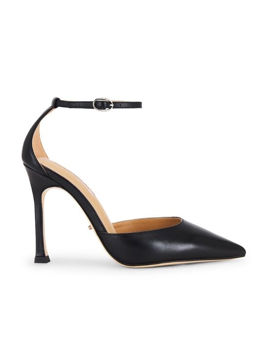 Tony Bianco Shoes - Tony Bianco Aztec Heel in Black Como leather high heel ankle strap pointed toe
